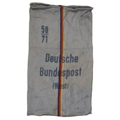 Vintage Deutsche Bundespost West Germany Post Mail Bag Canvas Sack Postal