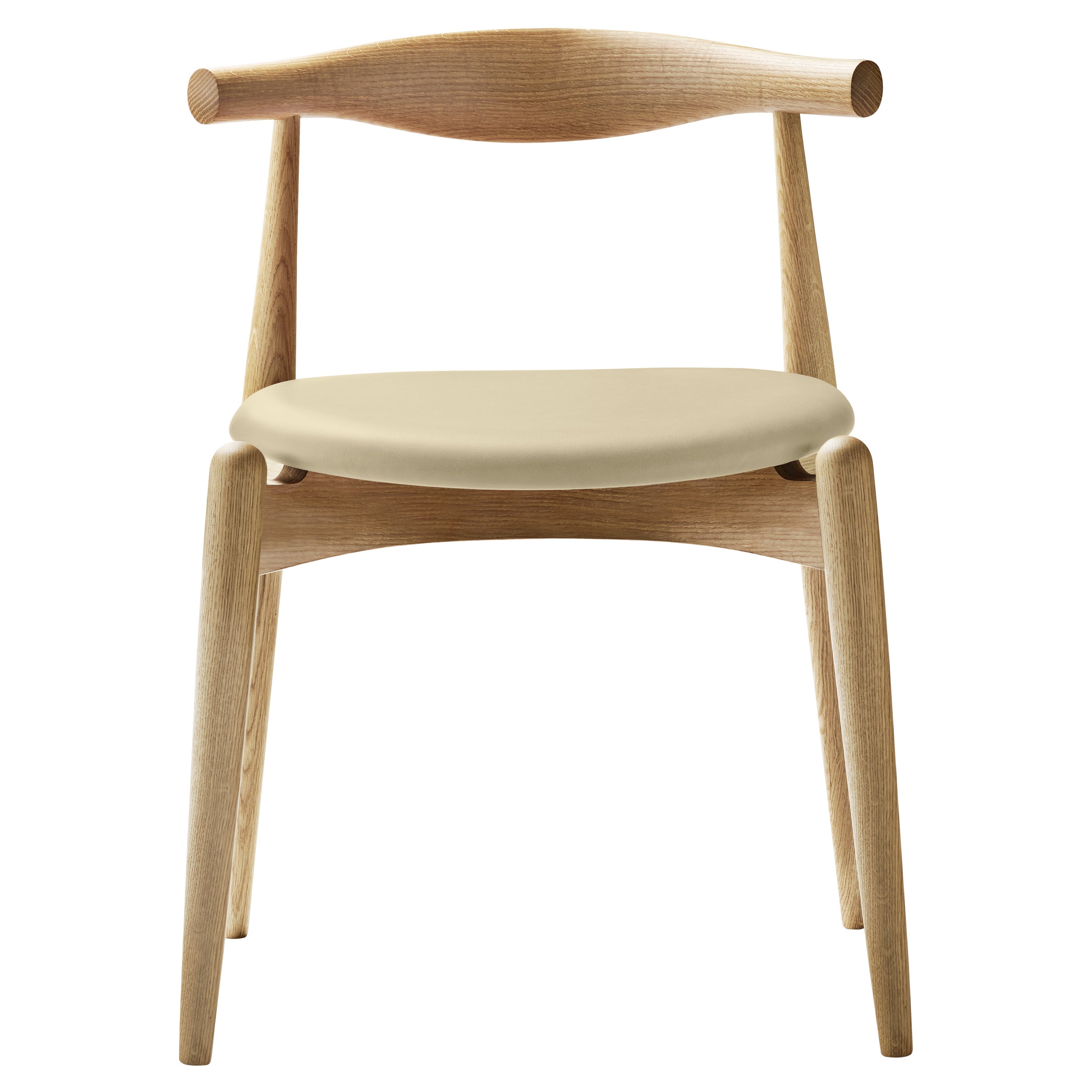 CH20 Elbow Chair in Oiled Oak with Thor 300 Leather Seat by Hans J. Wegner