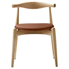 CH20 Elbow Chair in Oiled Oak with Thor 307 Leather Seat by Hans J. Wegner