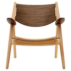 CH28T Lounge Chair in Oak/ Wanut Oil Finish by Hans J. Wegner