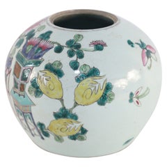 Chinese White and Multicolor Decoration Porcelain Watermelon Jar