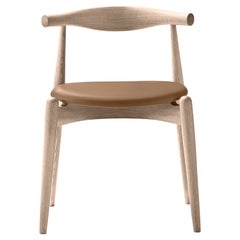 CH20 Elbow Chair in Oak Soap with Thor 325 Leather Seat by Hans J. Wegner