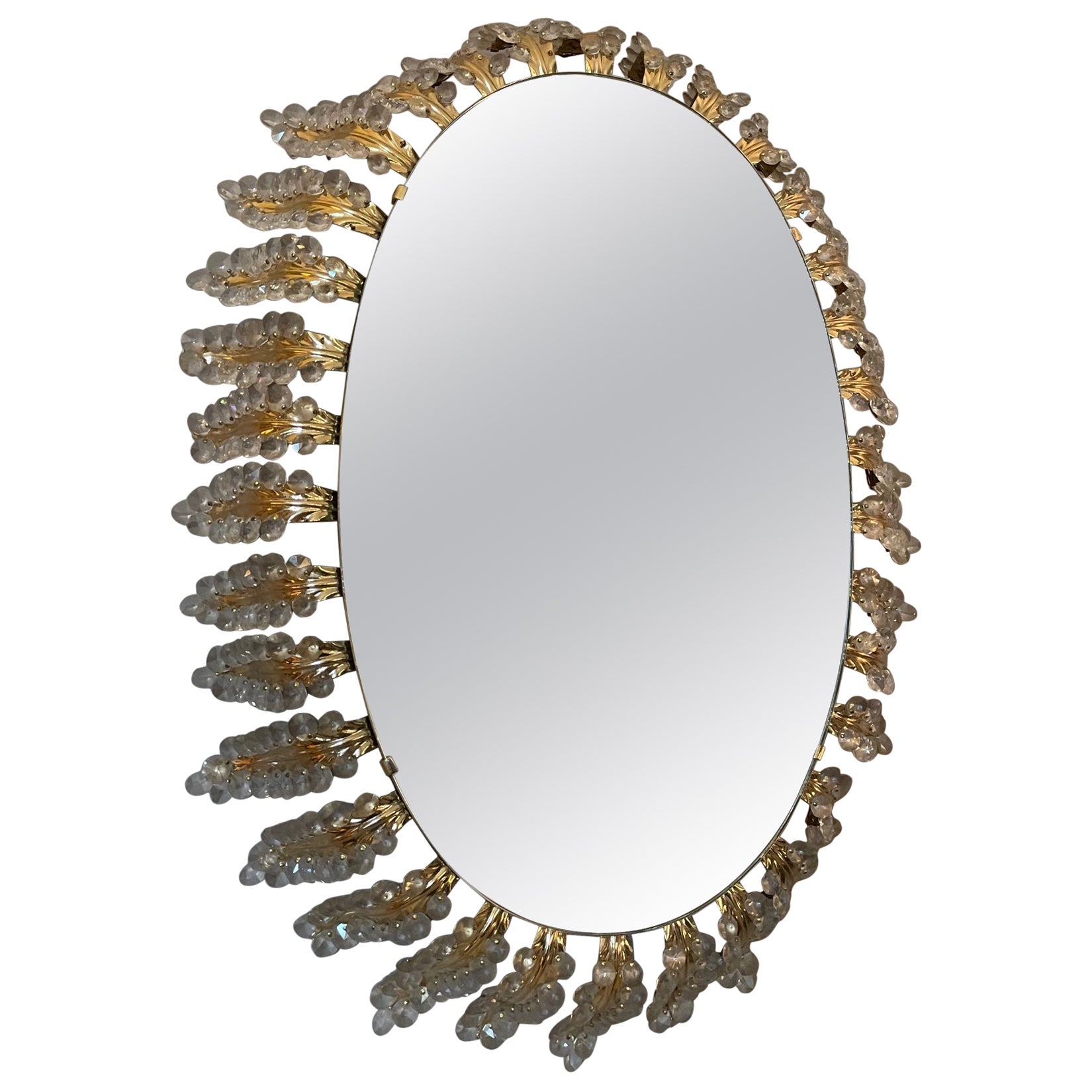 20th Century Shagreen Oval Mirror For Sale at 1stDibs