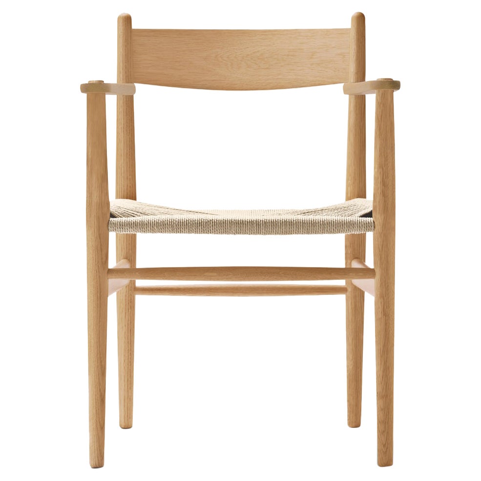 CH37 Dining Chair in Oak Oil with Natural Papercord Seat by Hans J. Wegner