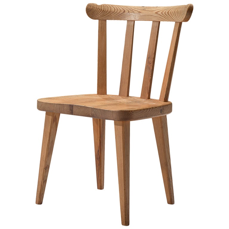Nordiska Kompaniet Dining Chair in Pine Sweden For Sale