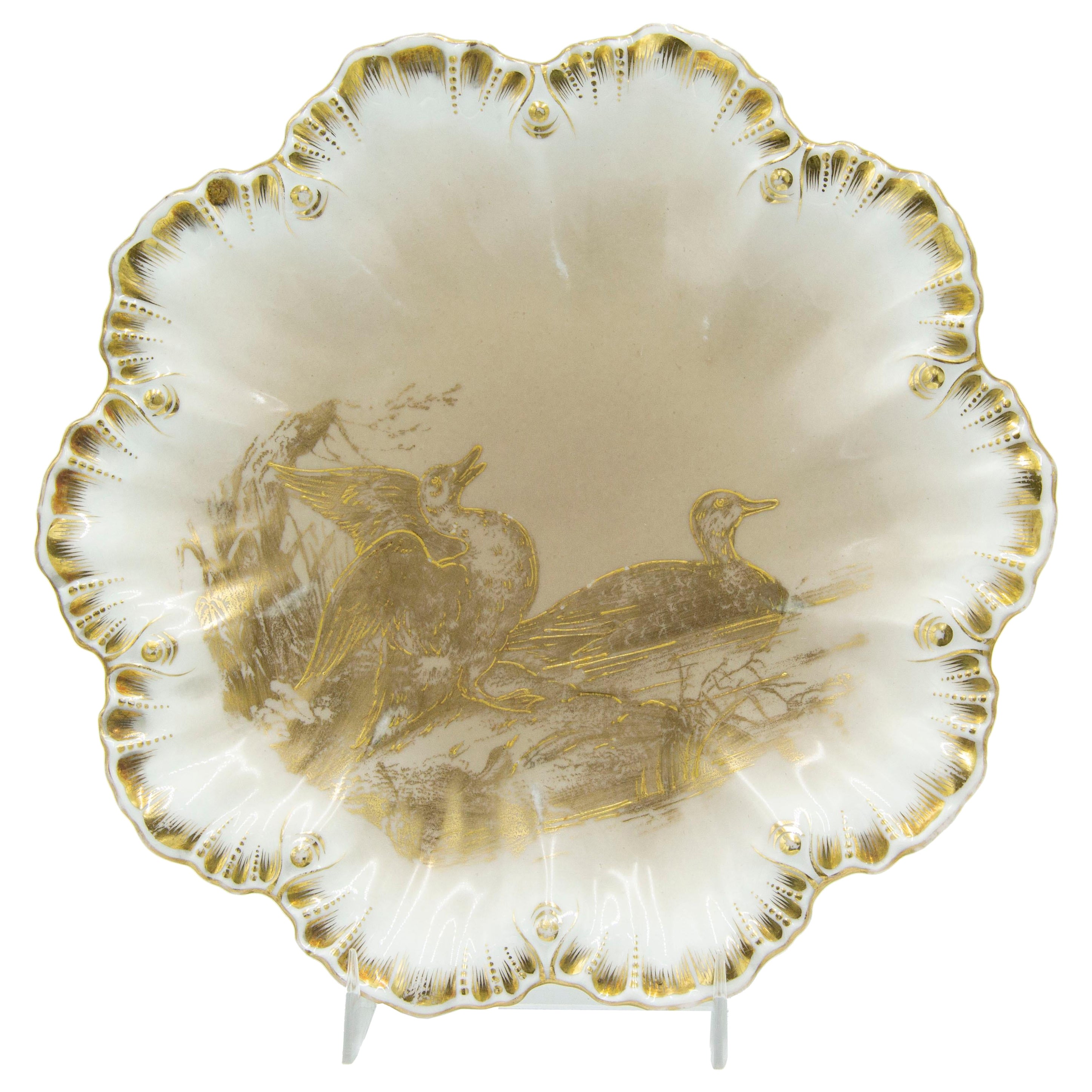 Set of French Victorian Limoges Porcelain Plates For Sale