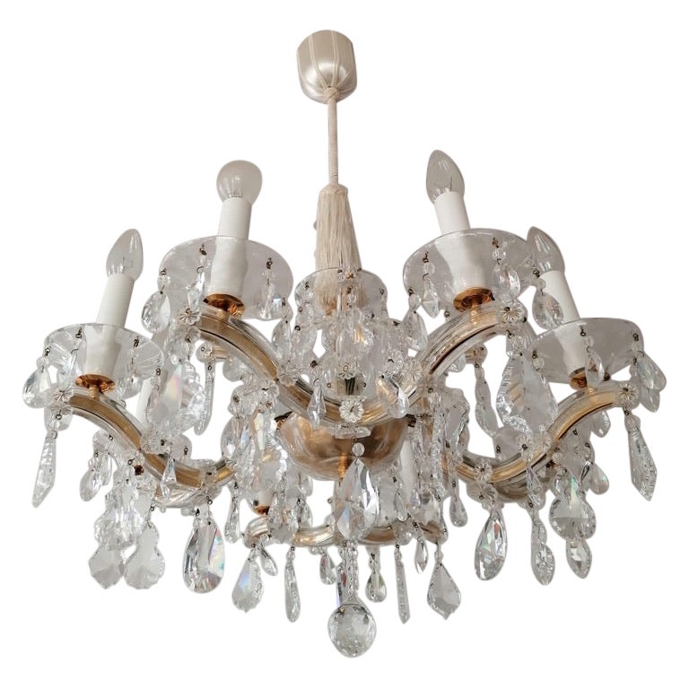 20th Century Maria Theresia Style Cut Crystal Chandelier For Sale