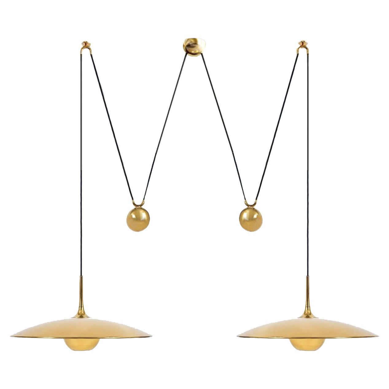 Double Onos 55-Pendant Lamp with Side Counter Weights by Florian Schulz