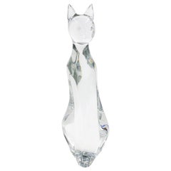 Baccarat Mid-Century Kristall Katze