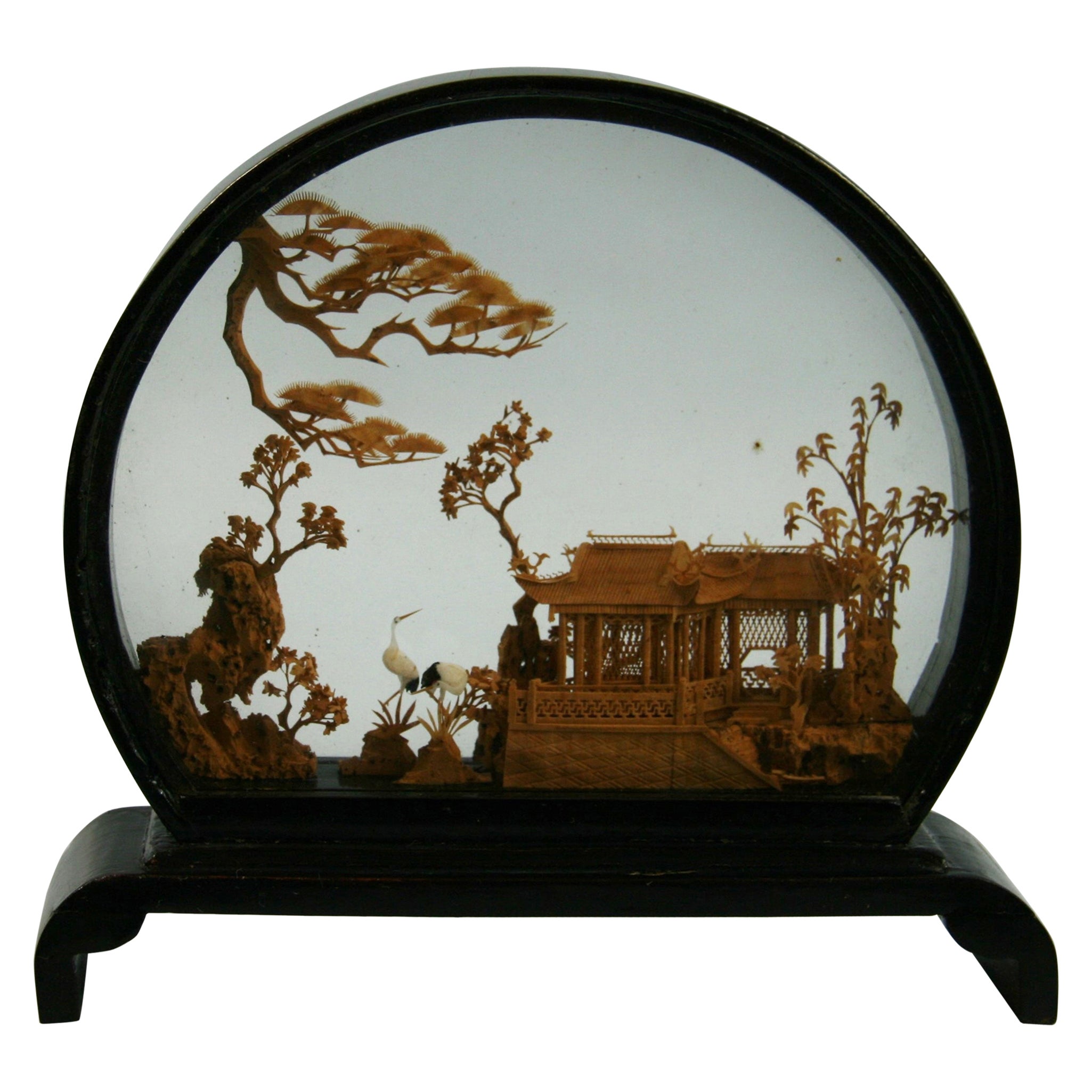 Antique Chinese Cork Diorama For Sale