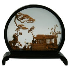 Antique Chinese Cork Diorama