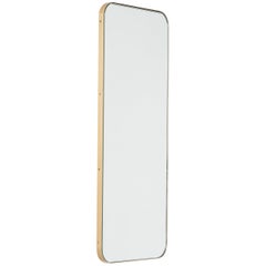 Quadris Rectangular Minimalist Customisable Mirror with a Brass Frame, Medium