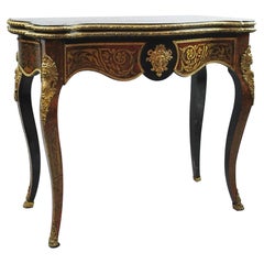 Spieltisch im Louis XIV-Stil mit Intarsien im Boule-Stil:: Napoleon III-Periode:: um 19