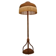 Art Deco Vintage Wicker Floor Lamp by Lloyd Loom