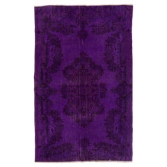 6.3x9.6 Ft Vintage Handmade Turkish Area Rug in Purple Colour 4 Modern Interiors
