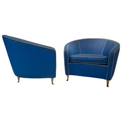 Pair of Italian Club Chairs circa 1950