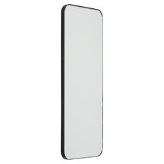 Quadris Rectangular Minimalist Mirror with Smart Patina Frame, Medium
