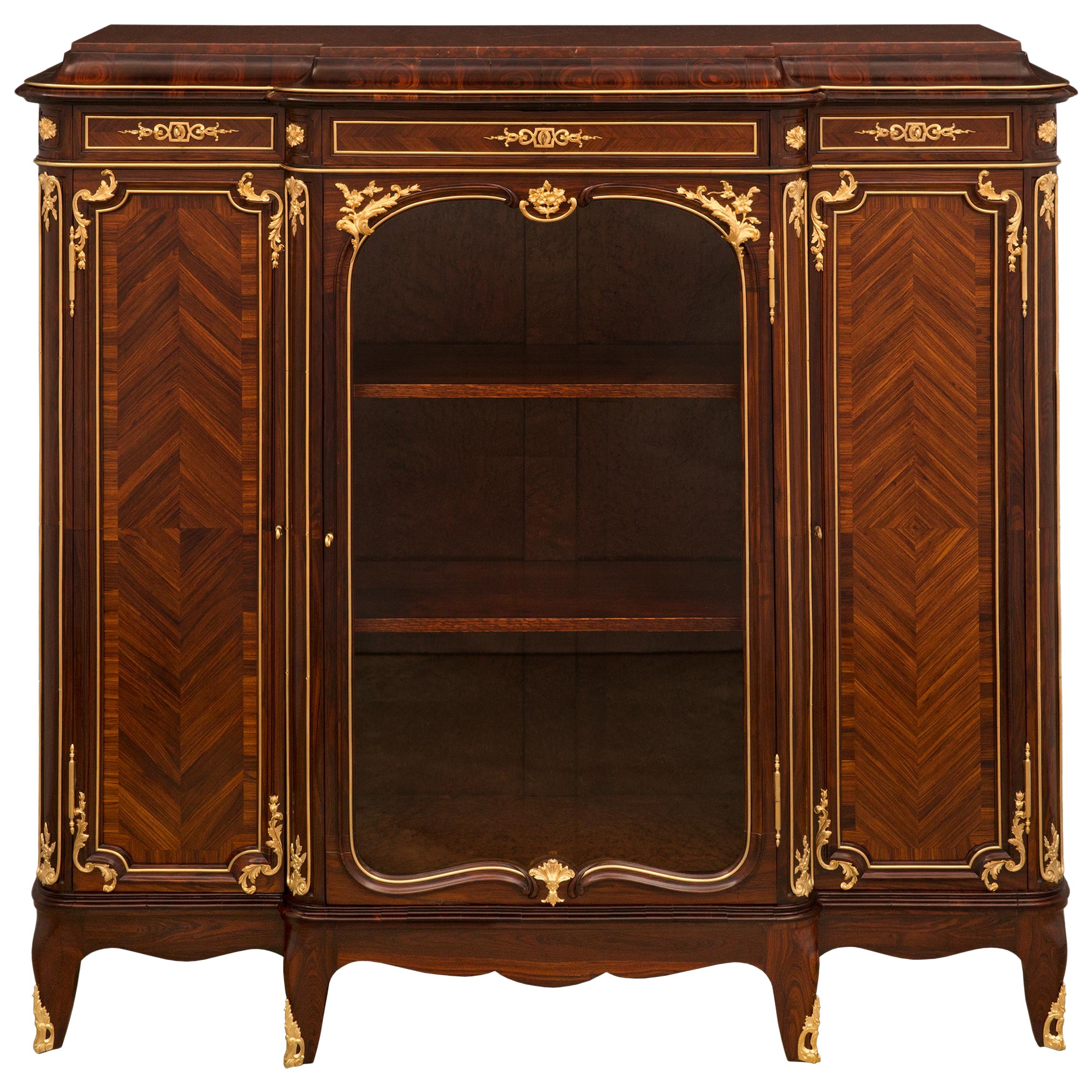 French 19th Century Transitional St. Cabinet Vitrine