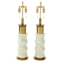Pair of Large Ceramic Lamps by Stiffel