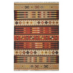 Modern Kilim Rugs Handmade Kilim Flatwoven Carpet Wool Beige Area Rug