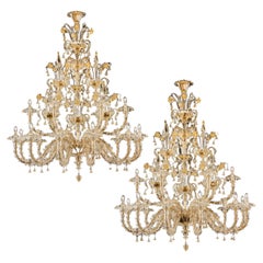 1 of the 2 Exceptional and Rich Chandeliers by Signoretto, Murano