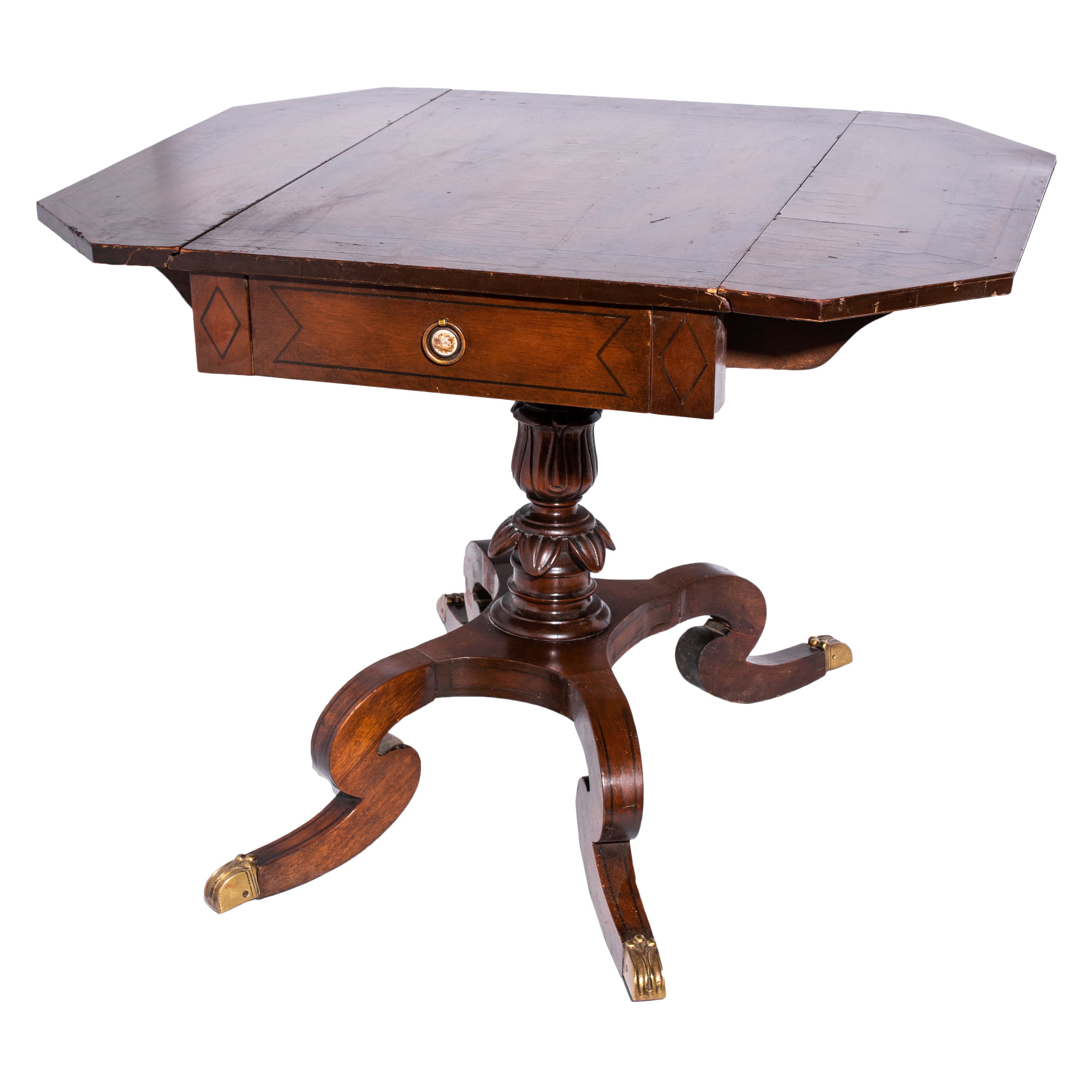 Regency Style Drop Leaf Sofa Table