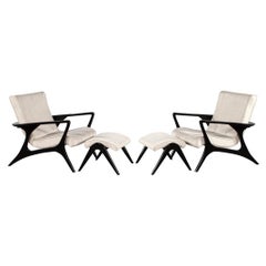 Retro Pair of Mid-Century Modern Lounge Chairs