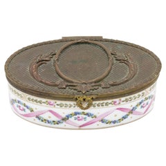 Caja de porcelana victoriana francesa
