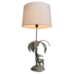 Retro Valenti Stag Silver Table Lamp, 1970's