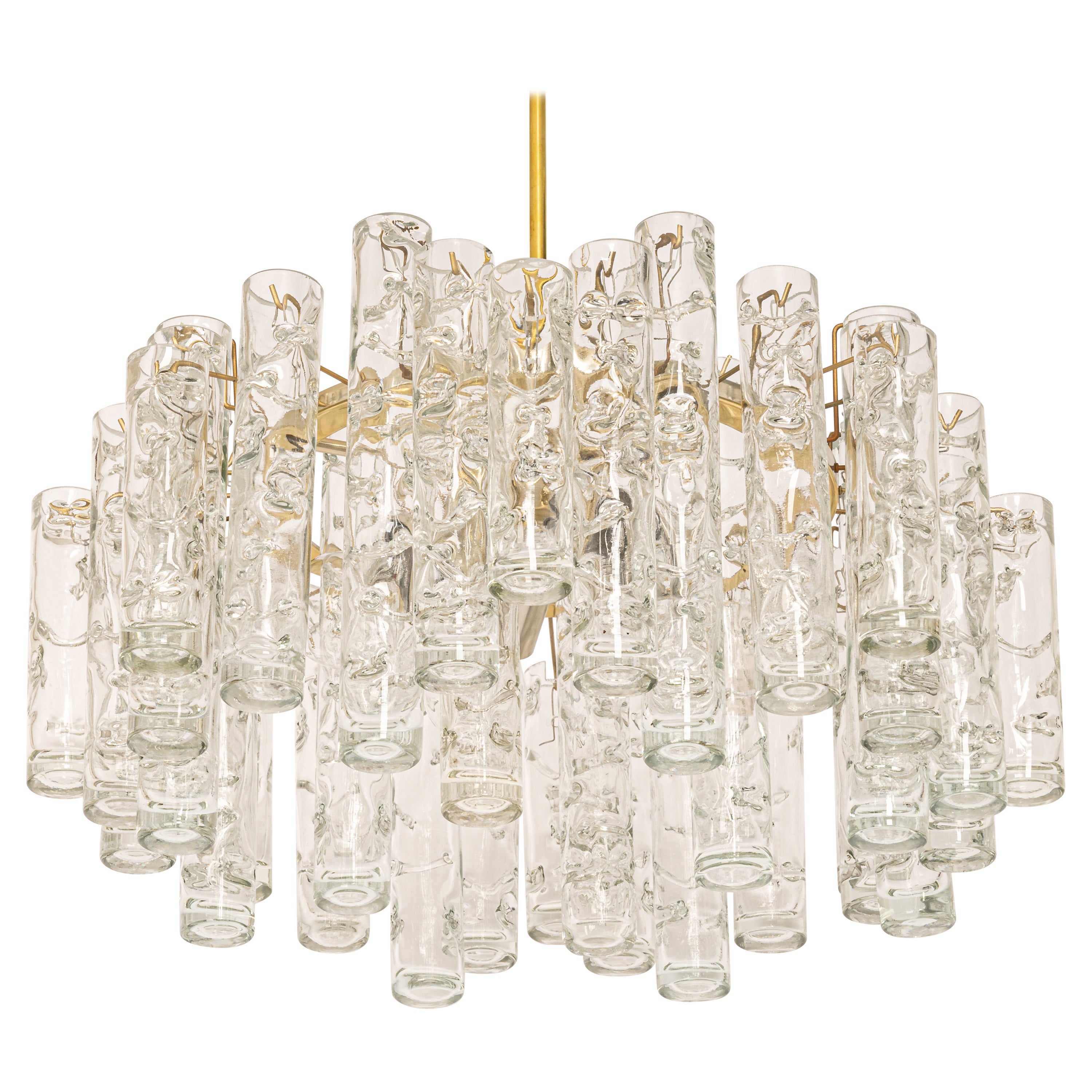 Stunning Murano Glass Tubes Chandelier by Doria, Germany, 1960s