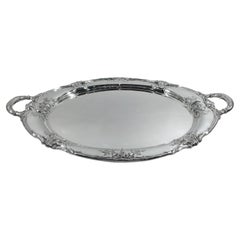 International Sterling Silver Tea Tray in Fancy Richelieu Pattern