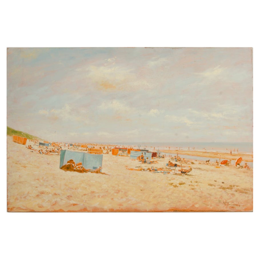 Willem Helfferich (Dutch) Pastel Beach For Sale