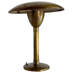 20th Century Gold-Brown Italian Metal Table Light, Desk Lamp by Gaetano Sciolari