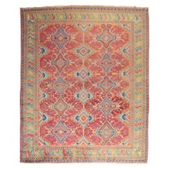 Tapis indien vintage coloré et rayonnant, taille de pièce