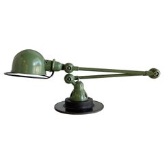 20th Century Dark-Green French Jielde Metal Desk Lamp by Jean Louis Domecq