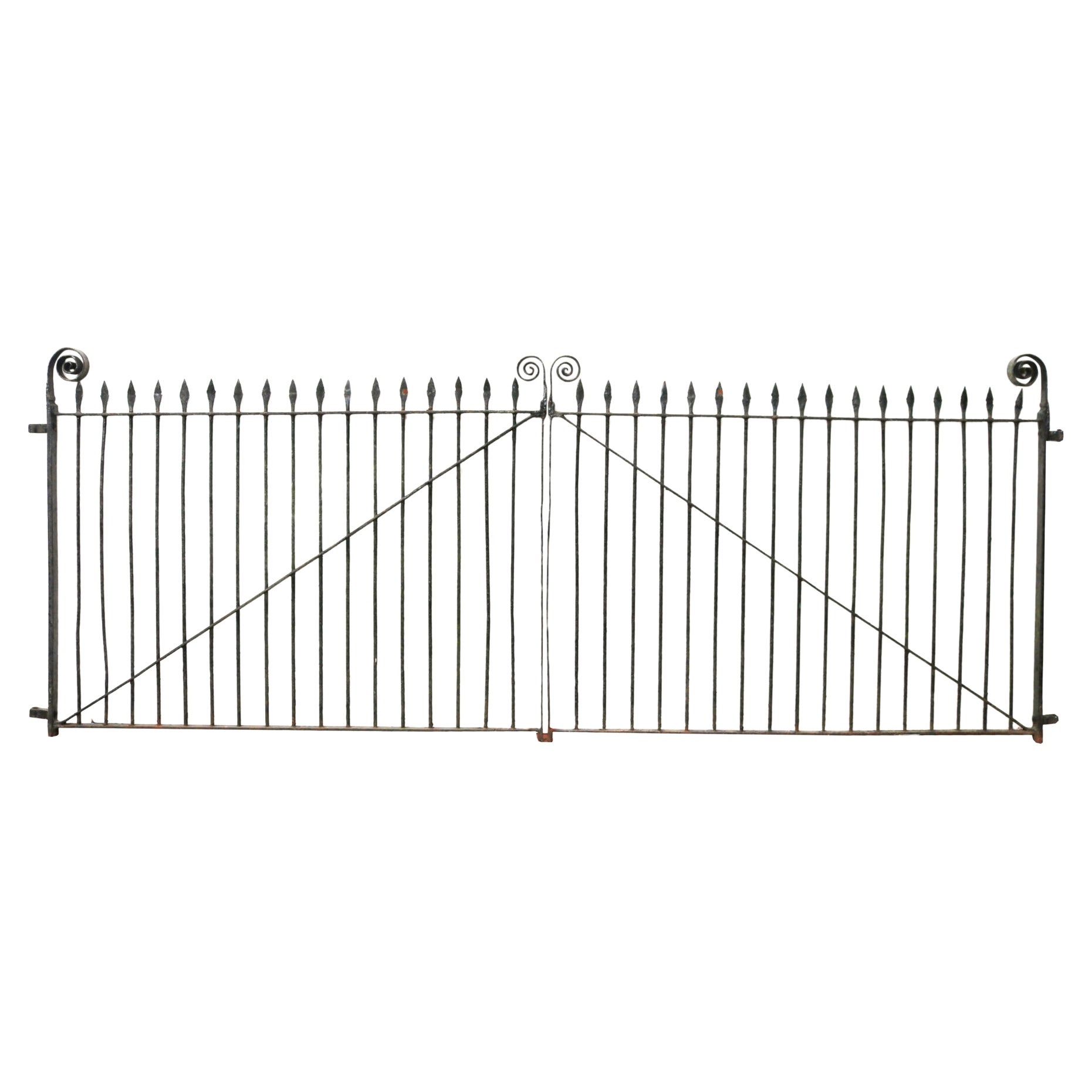 Reclaimed Wrought Iron Driveway Gates 374 cm (12ft)