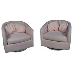 Retro Modern Pink Barrel Chairs
