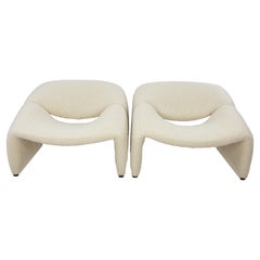 Set of 2 Mid Century F598 Groovy Chairs by Pierre Paulin for Artifort, 1980s
