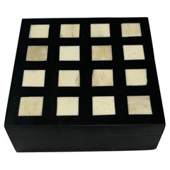 Cream and Black Square Top Box, Indonesia, Contemporary