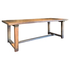 Antique Refectory Table 19th Century Platane and Oak