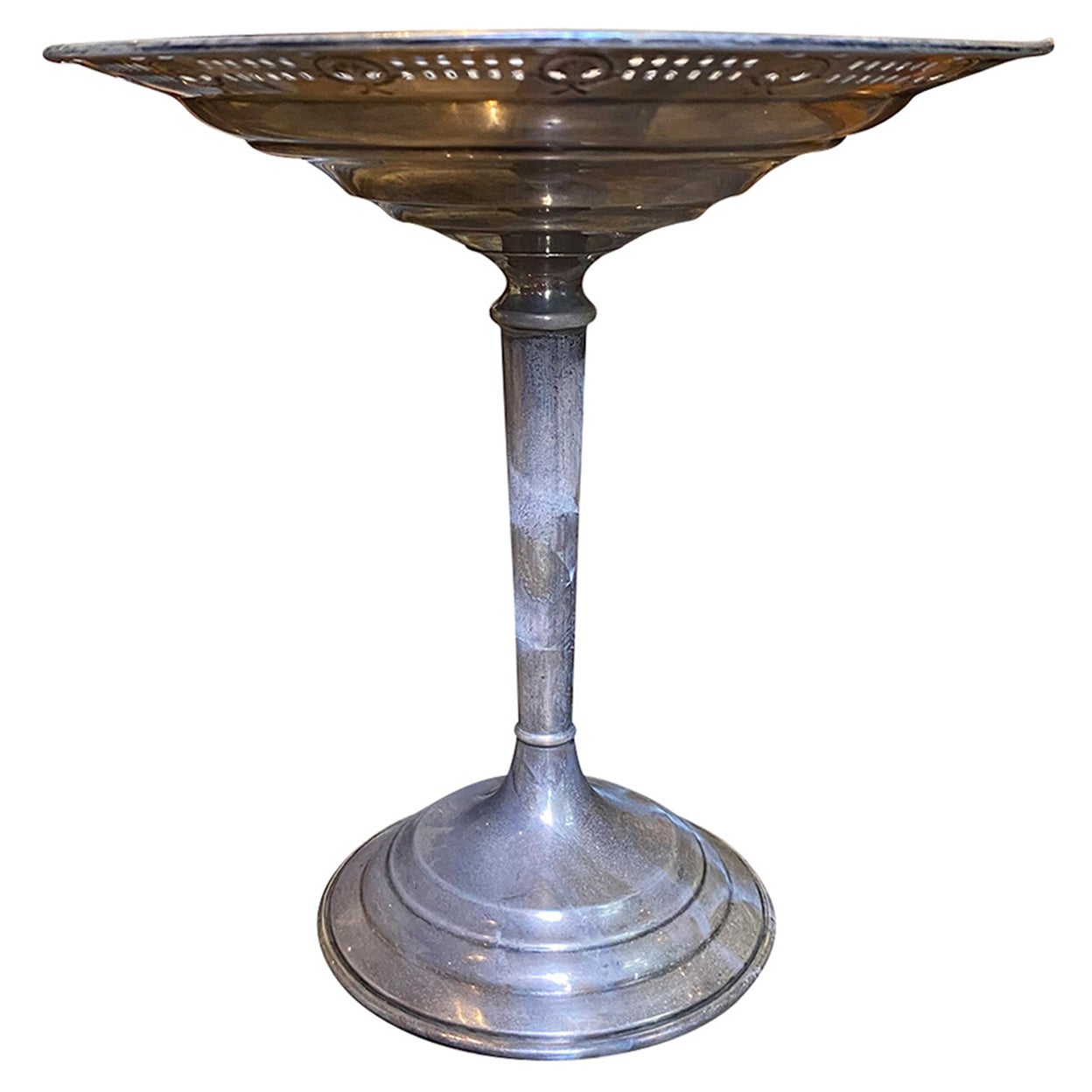 20th Century Weighted Sterling Silver Compote, Marked For Sale
