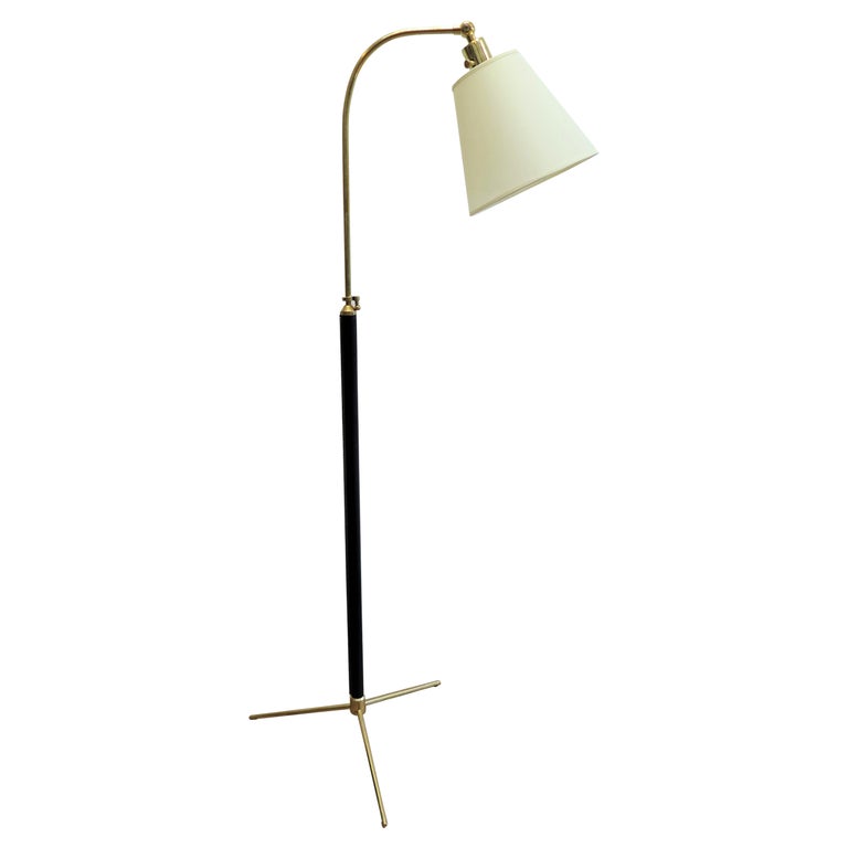 French Articulating Floor Lamp Jacques Adnet at 1stDibs