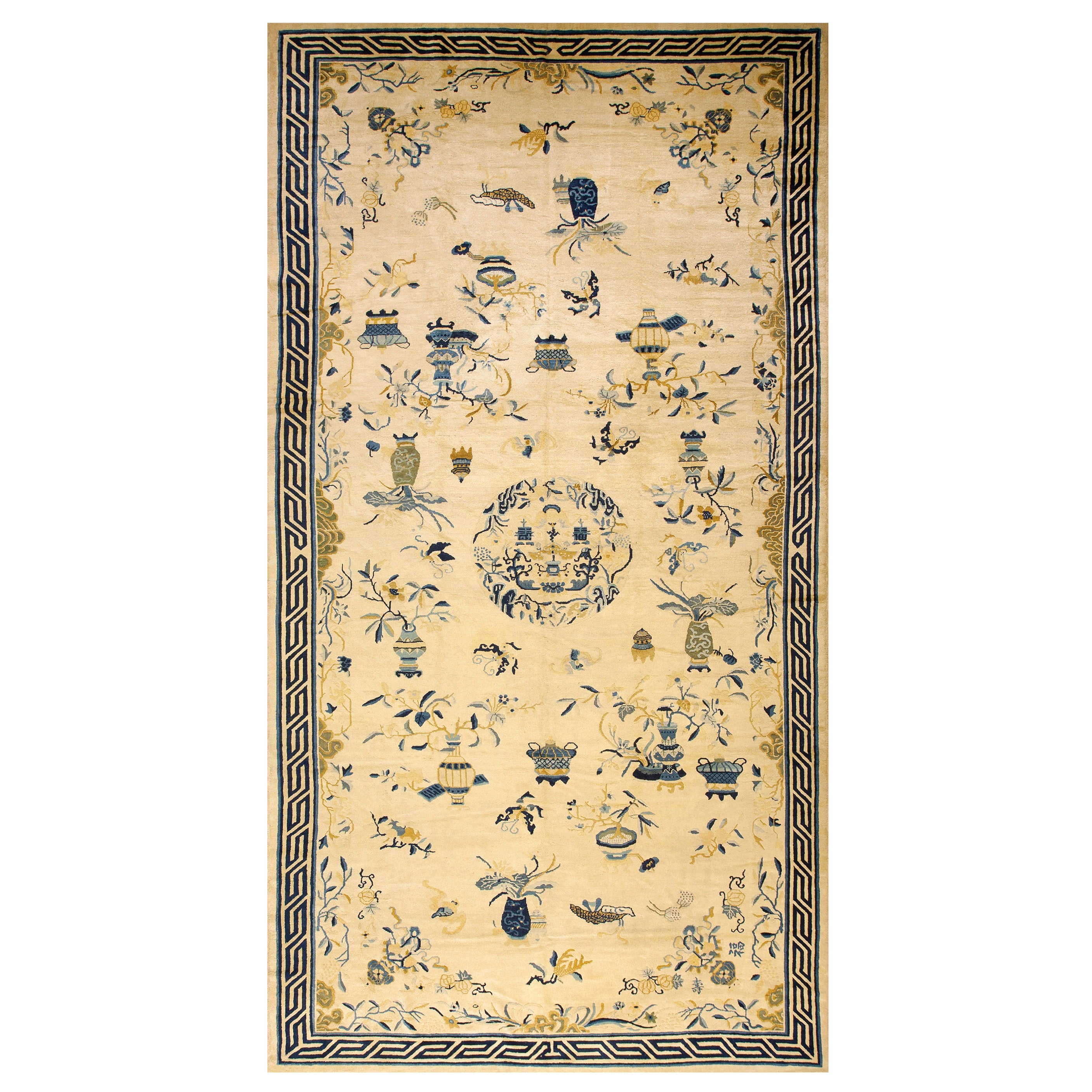 Antique Chinese Peking Rug 8' 1" x 15' 6"  For Sale