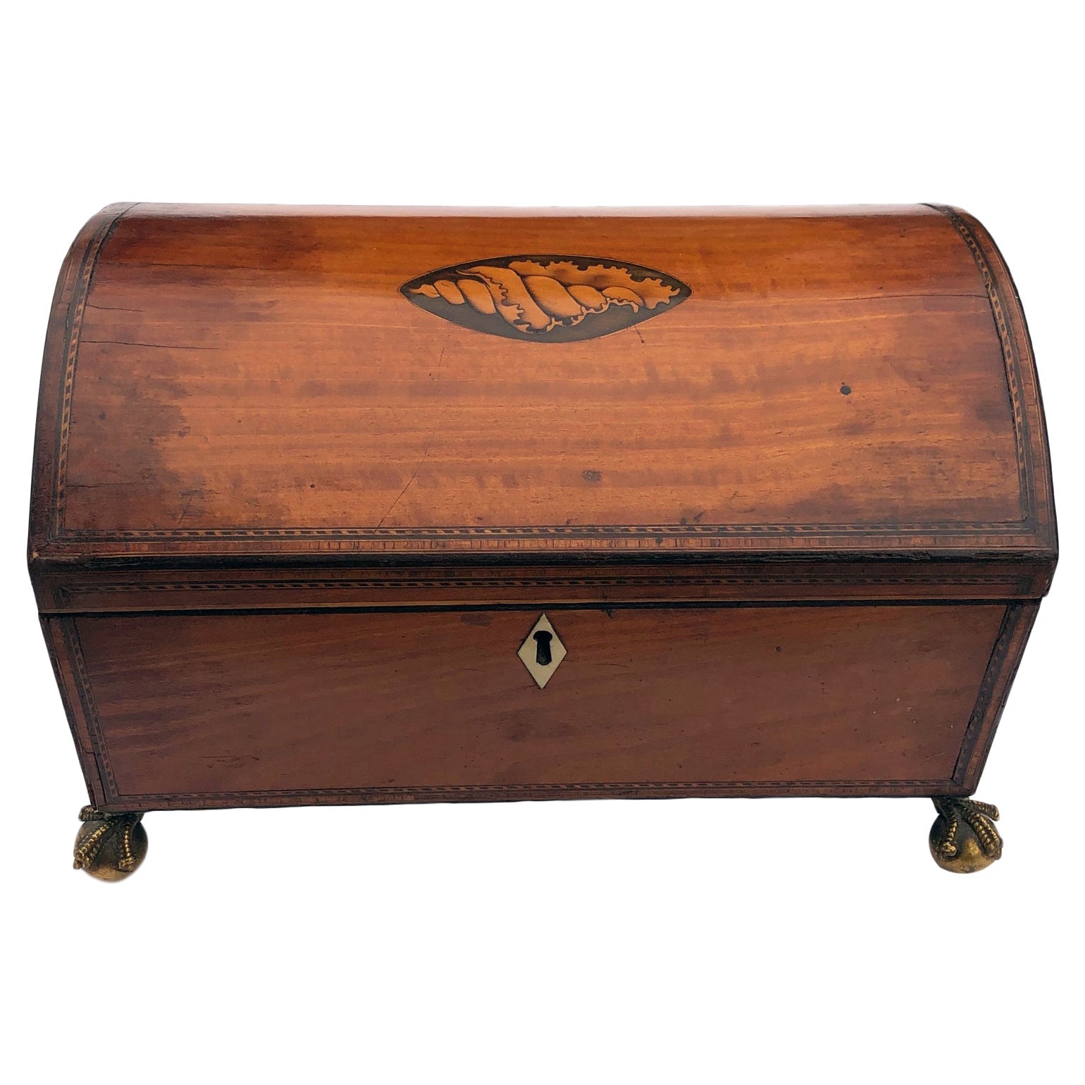 Good Federal Domed Top Box with Shell and Banded Inlay