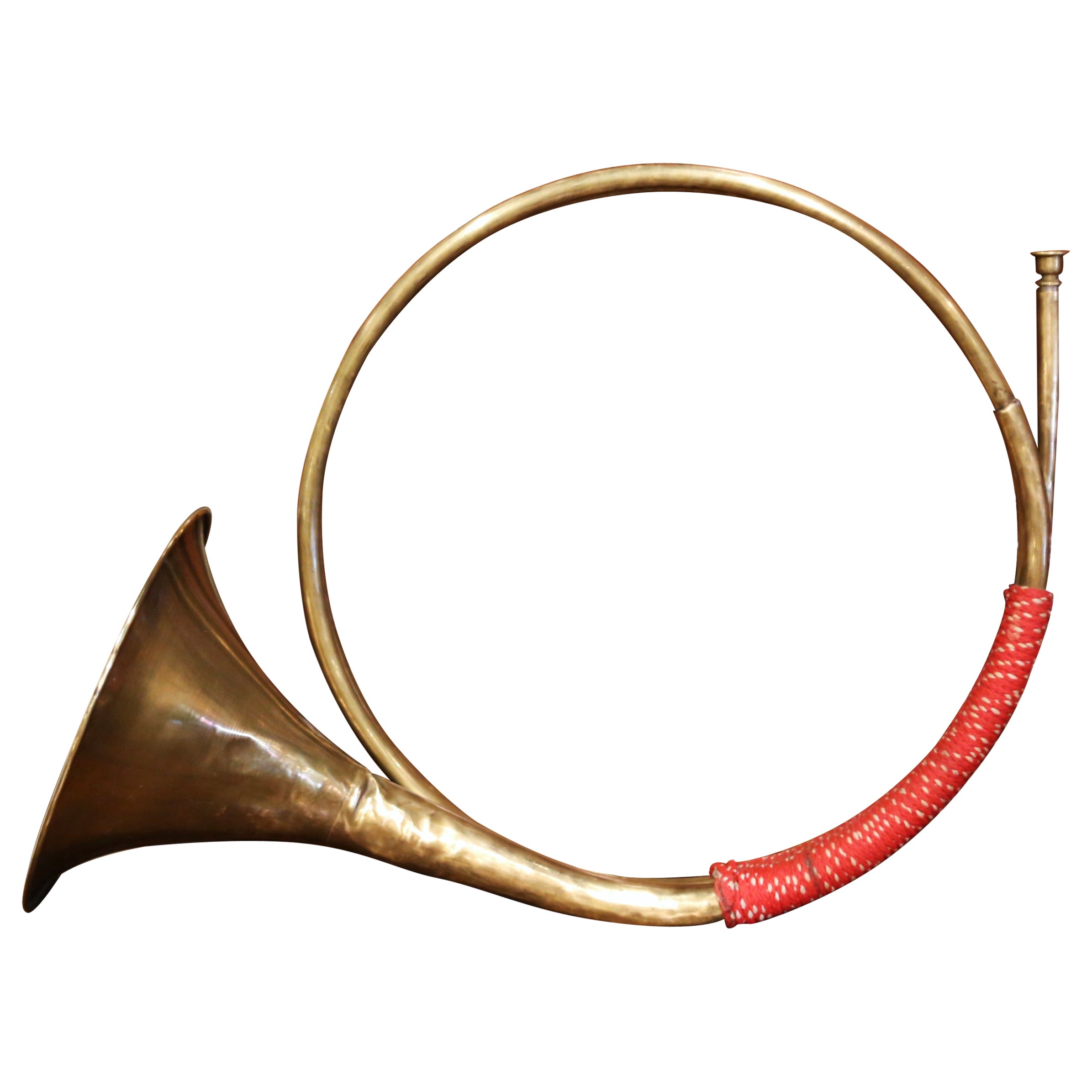 Early 20th Century French Brass "Cor de Chasse" Hunting Horn For Sale