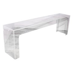 Modern Clear Lucite Console Table