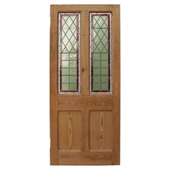 Antique Reclaimed Stained Glass Door