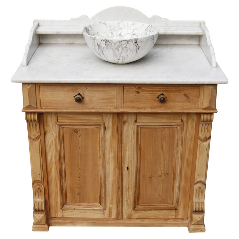 Carrara Marble Antique Wash Basin For Sale at 1stDibs