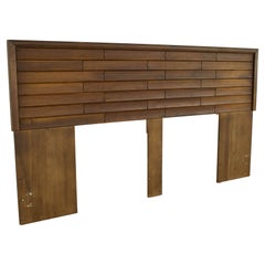 Vintage Canadian Brutalist Mid Century King Headboard