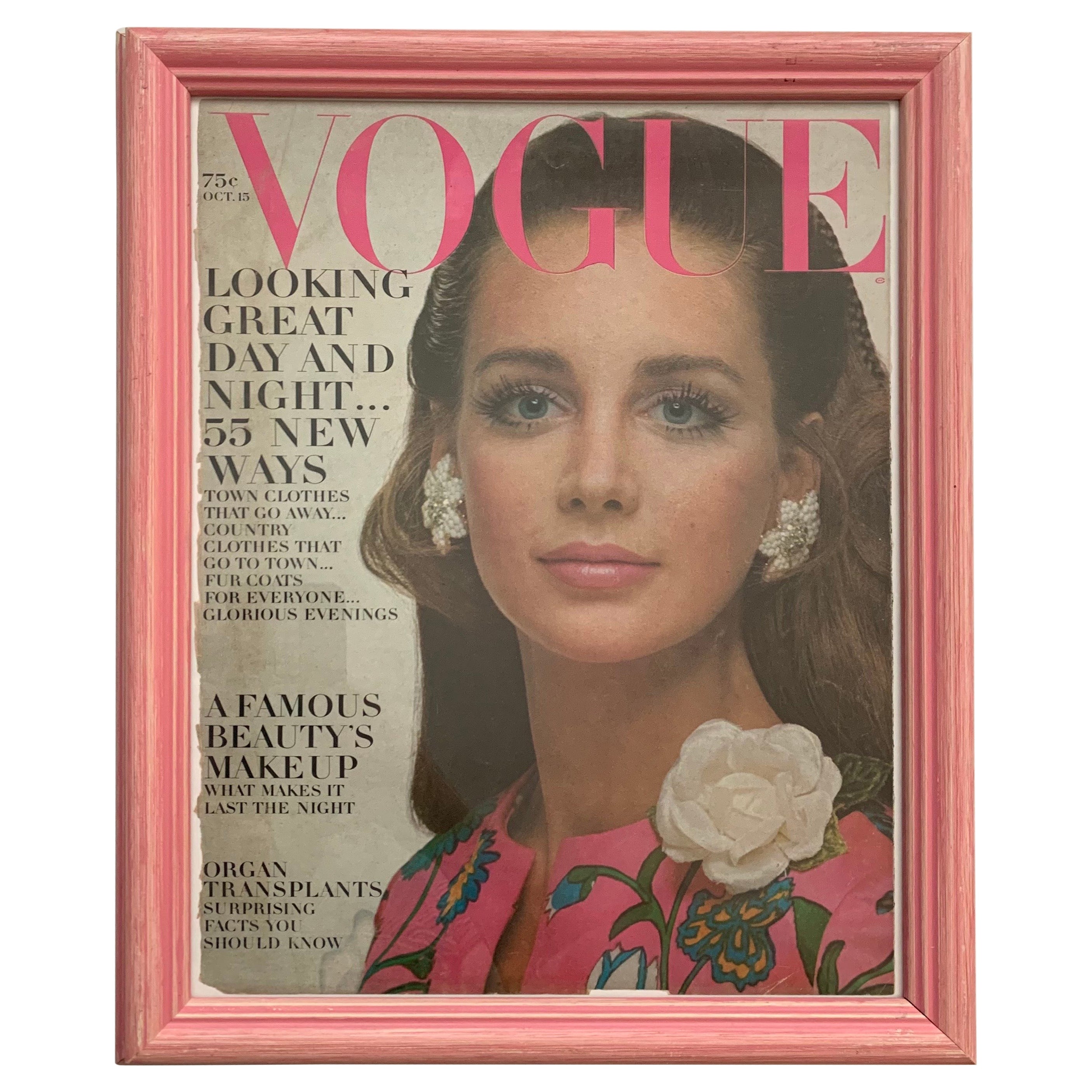 Vogue Magazine October 1968 Framed Cover